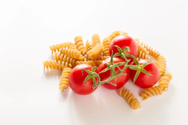 Mixed italian pasta in white background — Stock Photo, Image