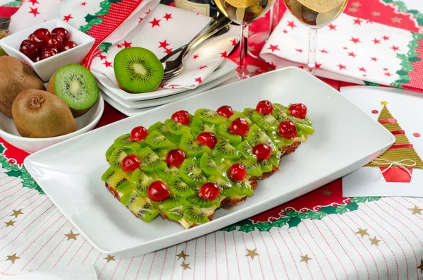 Obstkuchen für frohe Weihnachten — Stockfoto