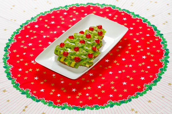 Fruitcake voor gelukkig kerstfeest — Stockfoto