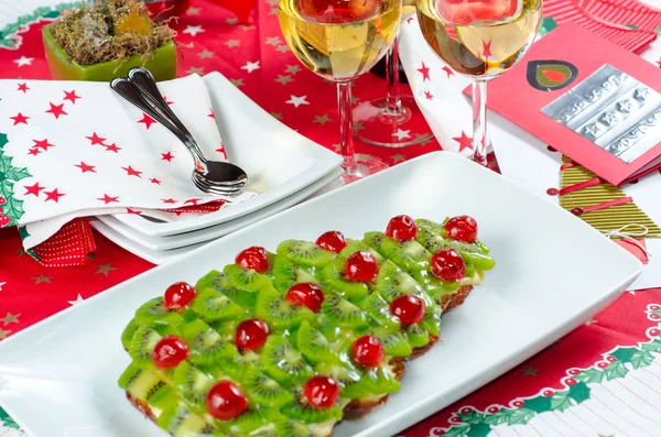 Pastel de frutas para feliz Navidad —  Fotos de Stock