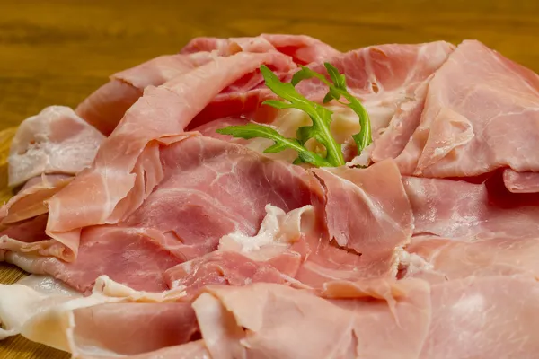 Presunto de porco italiano chamado "prosciutto cotto  " — Fotografia de Stock