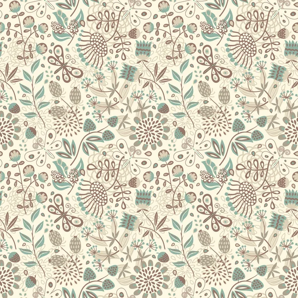 Motif floral sans couture — Image vectorielle