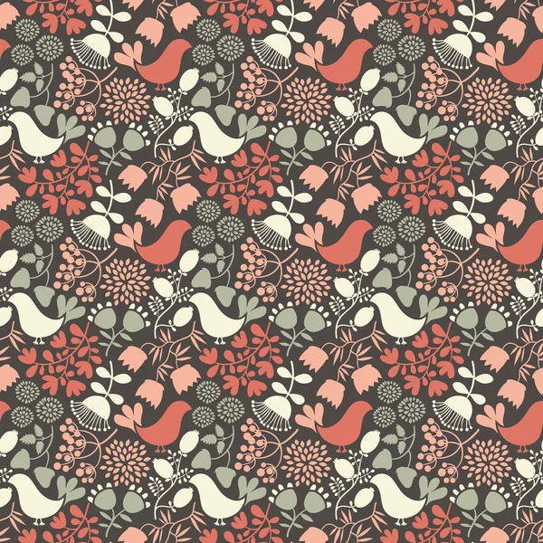 Motif floral sans couture — Image vectorielle