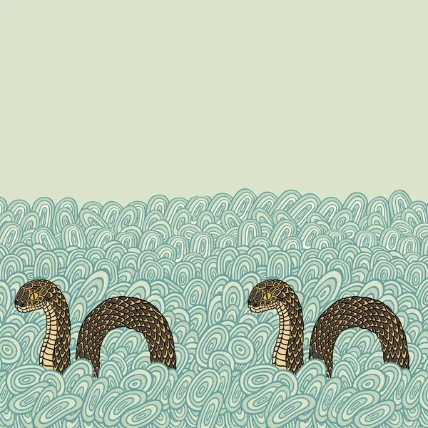 Fondo con una serpiente — Archivo Imágenes Vectoriales