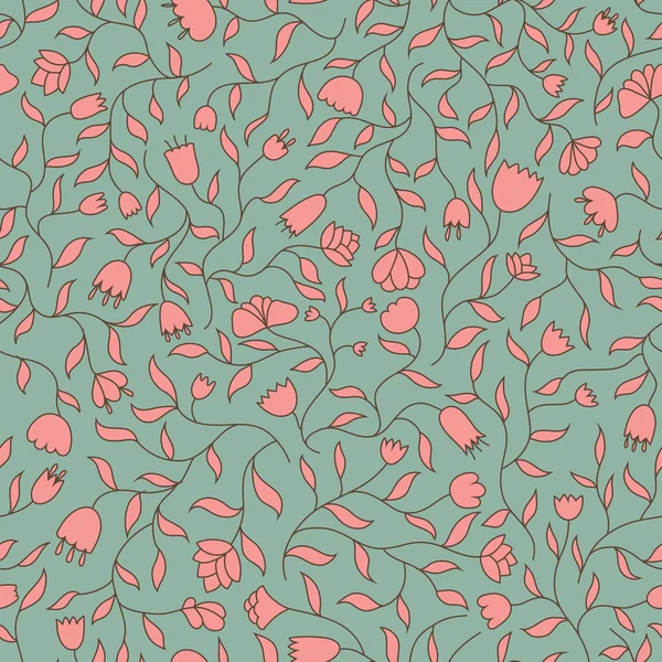 Patrón floral sin costuras — Vector de stock