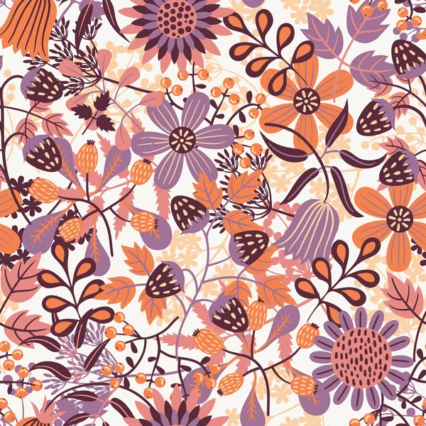 Seamless floral pattern — Stock Vector