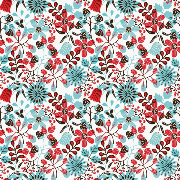 Modèle floral sans couture — Image vectorielle