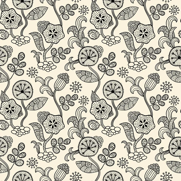 Patrón floral sin costuras — Vector de stock