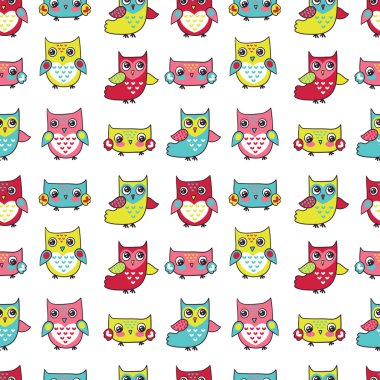 Baykuşlar seamless modeli