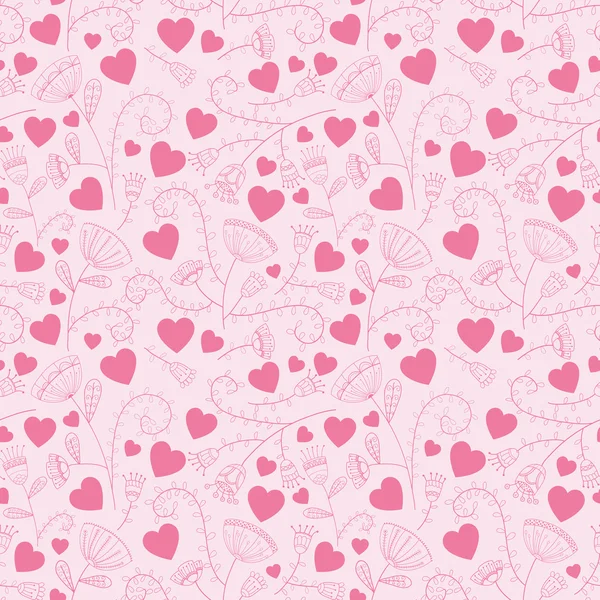 Valentine seamless hearts pattern. Vector Illustration — Stock Vector
