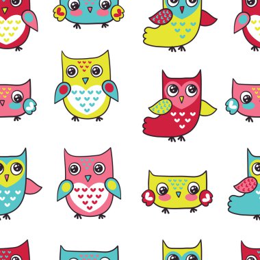 Baykuşlar seamless modeli