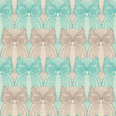 Baykuşlar seamless modeli