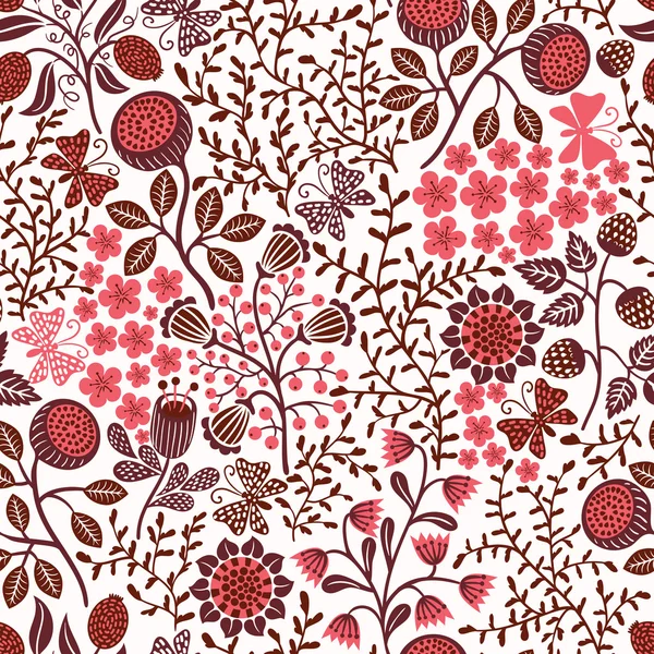 Modèle floral sans couture — Image vectorielle