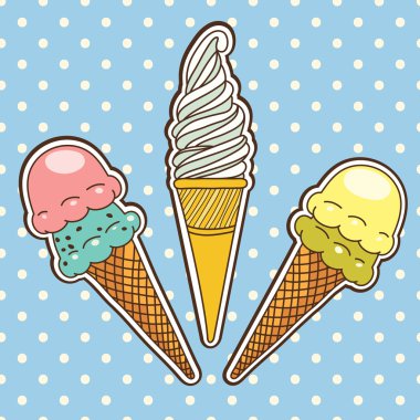 Ice cream. Vector illustration clipart