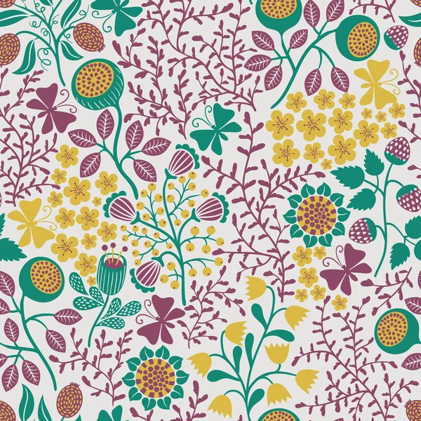 Seamless floral pattern — Stock Vector