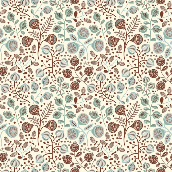 Patrón floral sin costuras — Vector de stock