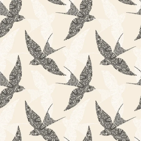 Swallow seamless pattern — Stock Vector