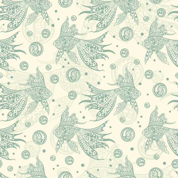 Fish seamless pattern — Stock Vector