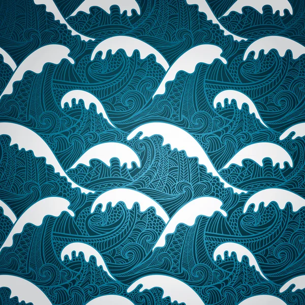 Waves seamless pattern — Stock Vector