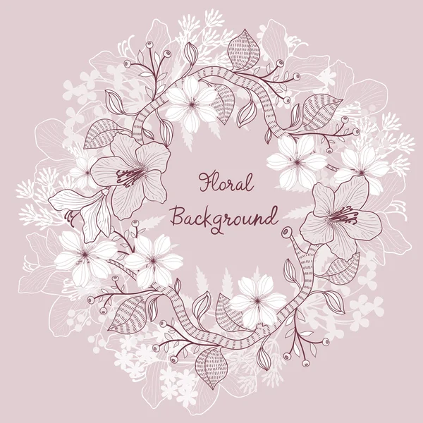 Bloemen achtergrond — Stockvector