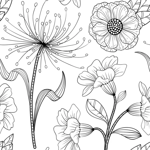 Modèle floral sans couture — Image vectorielle