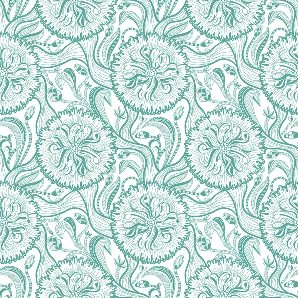 Patrón floral sin costuras — Vector de stock