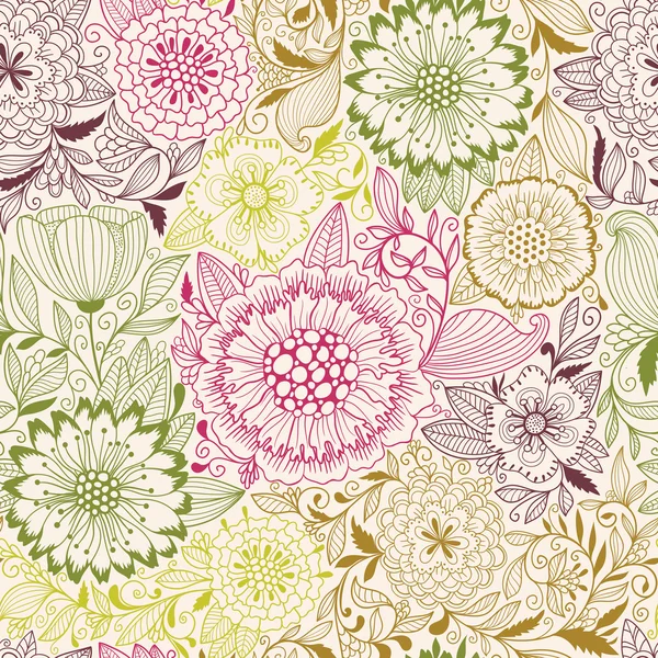 Modèle floral sans couture — Image vectorielle