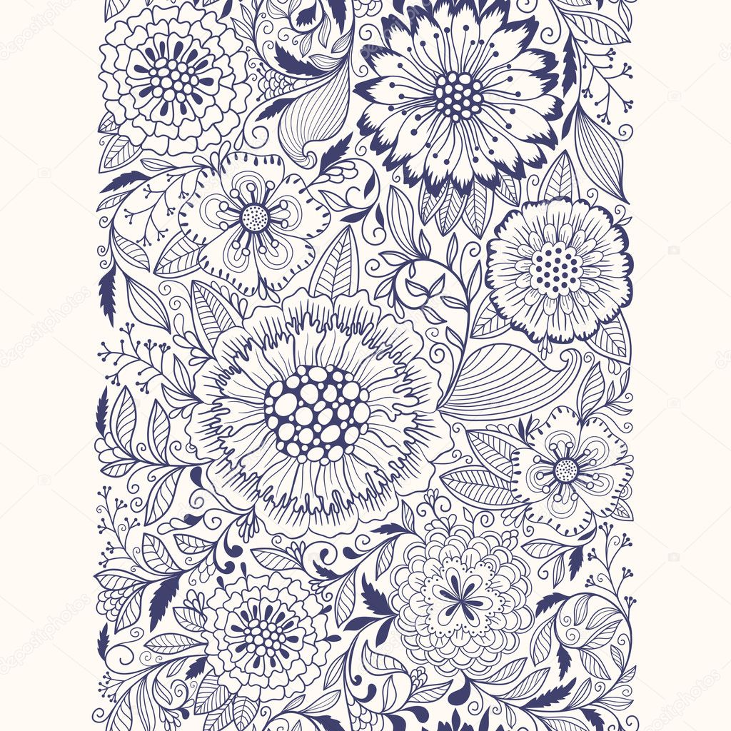 Seamless floral ornament