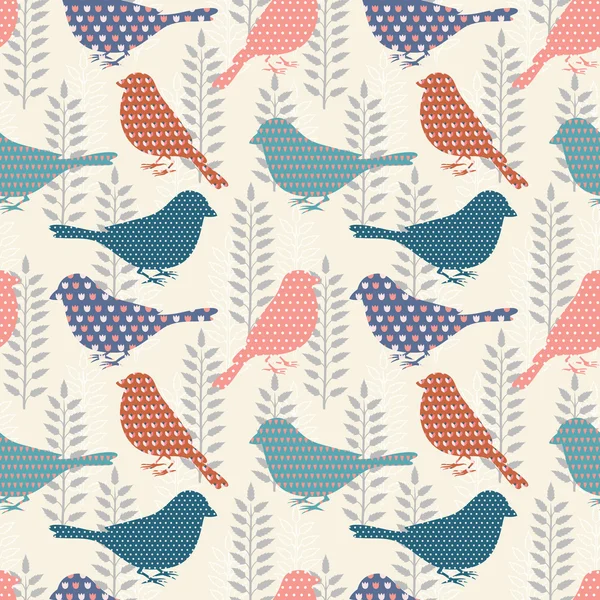 Birds seamless pattern — Stock Vector