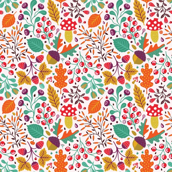 Autumn seamless pattern — Stock Vector