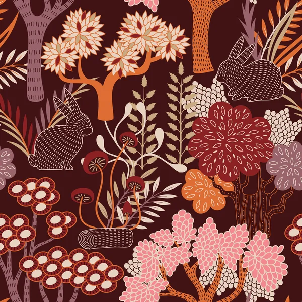 Autumn seamless pattern — Stock Vector