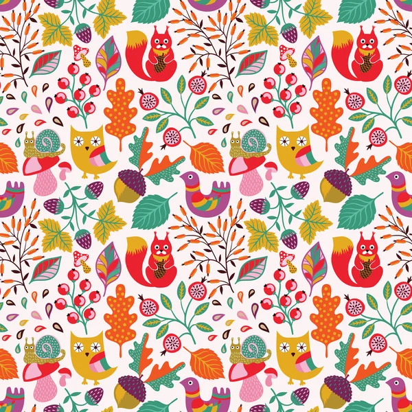 Autumn seamless pattern — Stock Vector