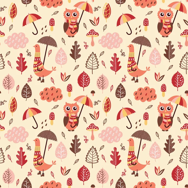 Herfst naadloos patroon — Stockvector