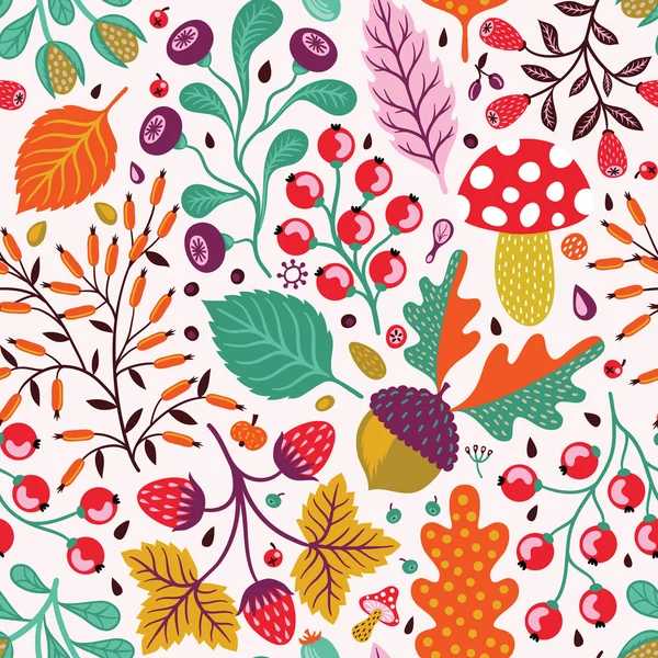 Autumn seamless pattern — Stock Vector