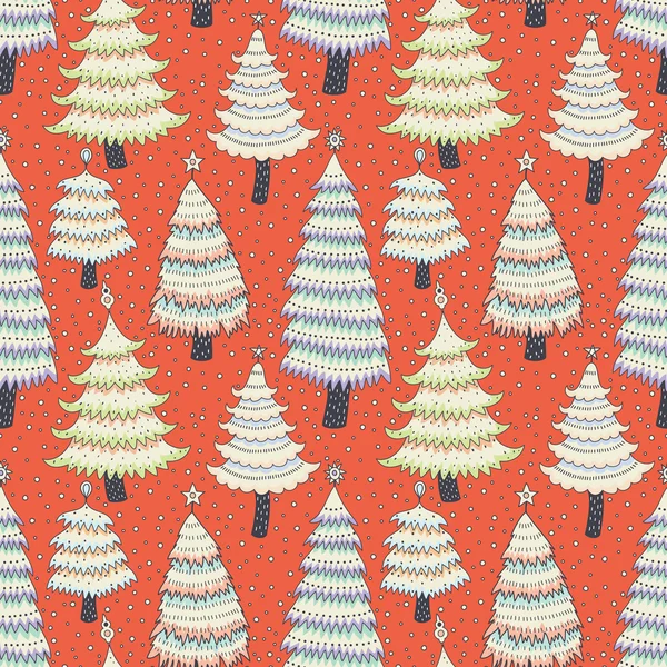 Sapins motif sans couture — Image vectorielle