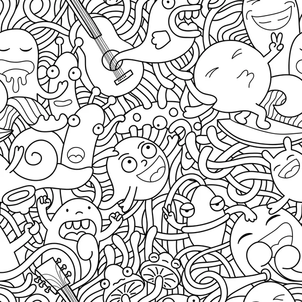 Monsters seamless pattern — Stock Vector