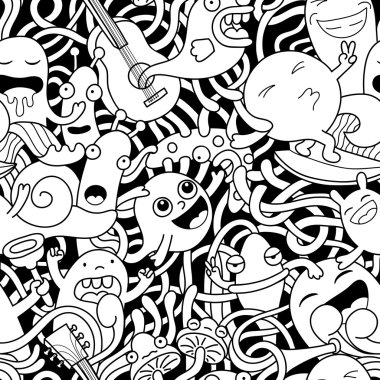 Komik canavarlar kusursuz desen