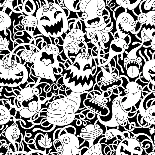 Halloween naadloos patroon — Stockvector