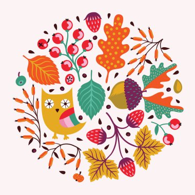 Dekoratif yuvarlak çiçek desenli.