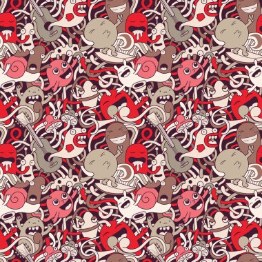 Komik canavarlar kusursuz desen