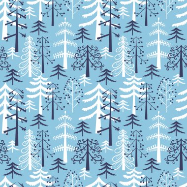 köknar ağaçları seamless modeli