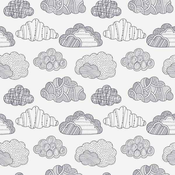 Nuages motif sans couture — Image vectorielle