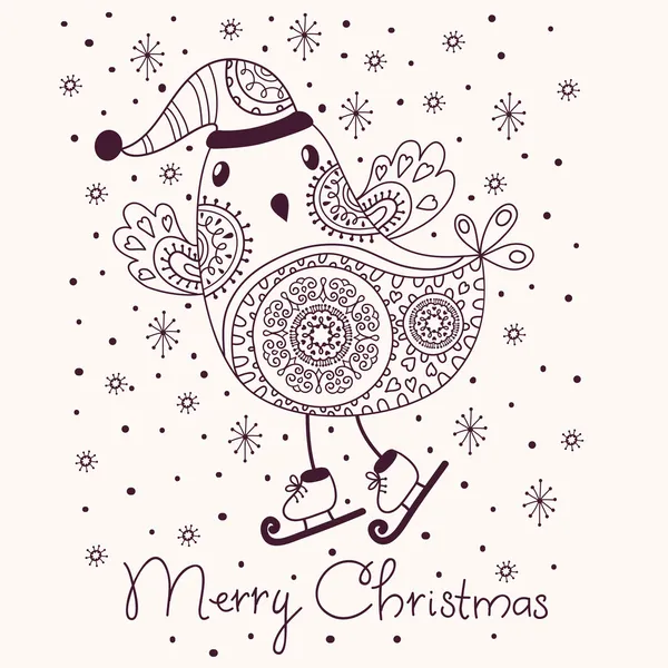 Christmas greeting card. Vector illustration — Stock Vector