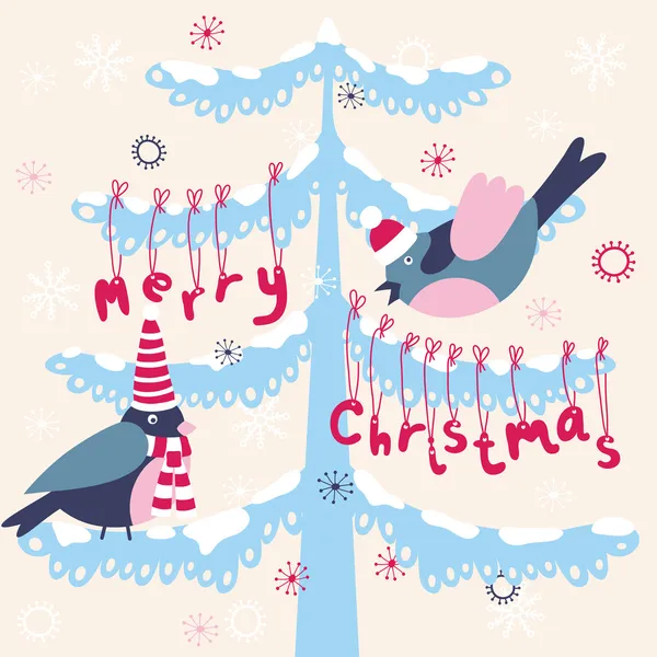 Christmas greeting card. Vector illustration — Stock Vector