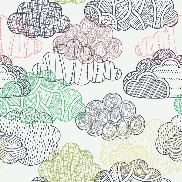 Clouds seamless pattern — Stock Vector