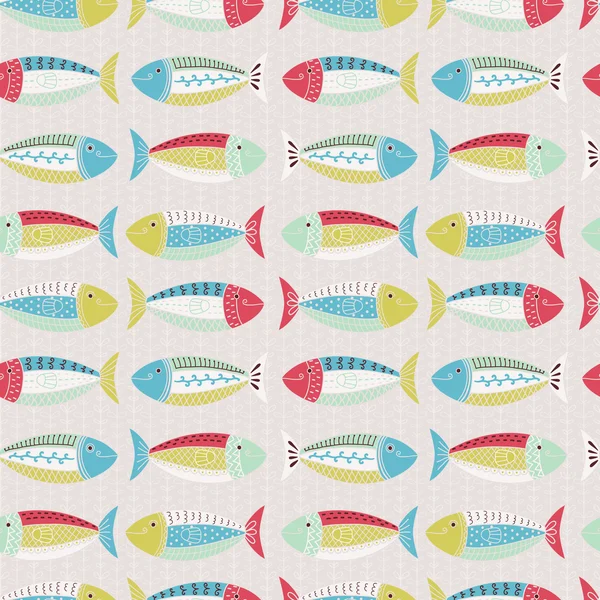 Риби безшовні візерунок — стоковий вектор