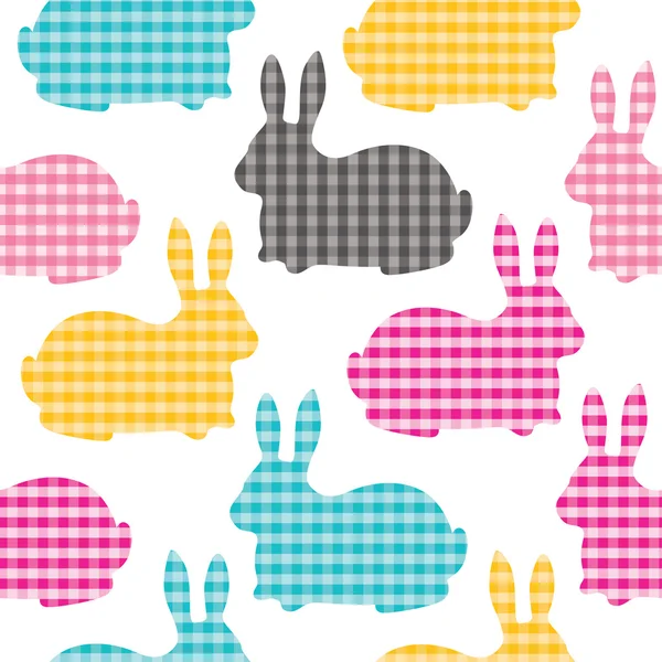 与兔子可爱无缝模式 — 图库矢量图片