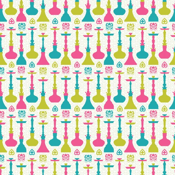 Patrón sin costura Hookah — Vector de stock