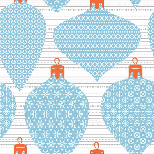 Modèle sans couture avec boules de masse de Noël — Image vectorielle