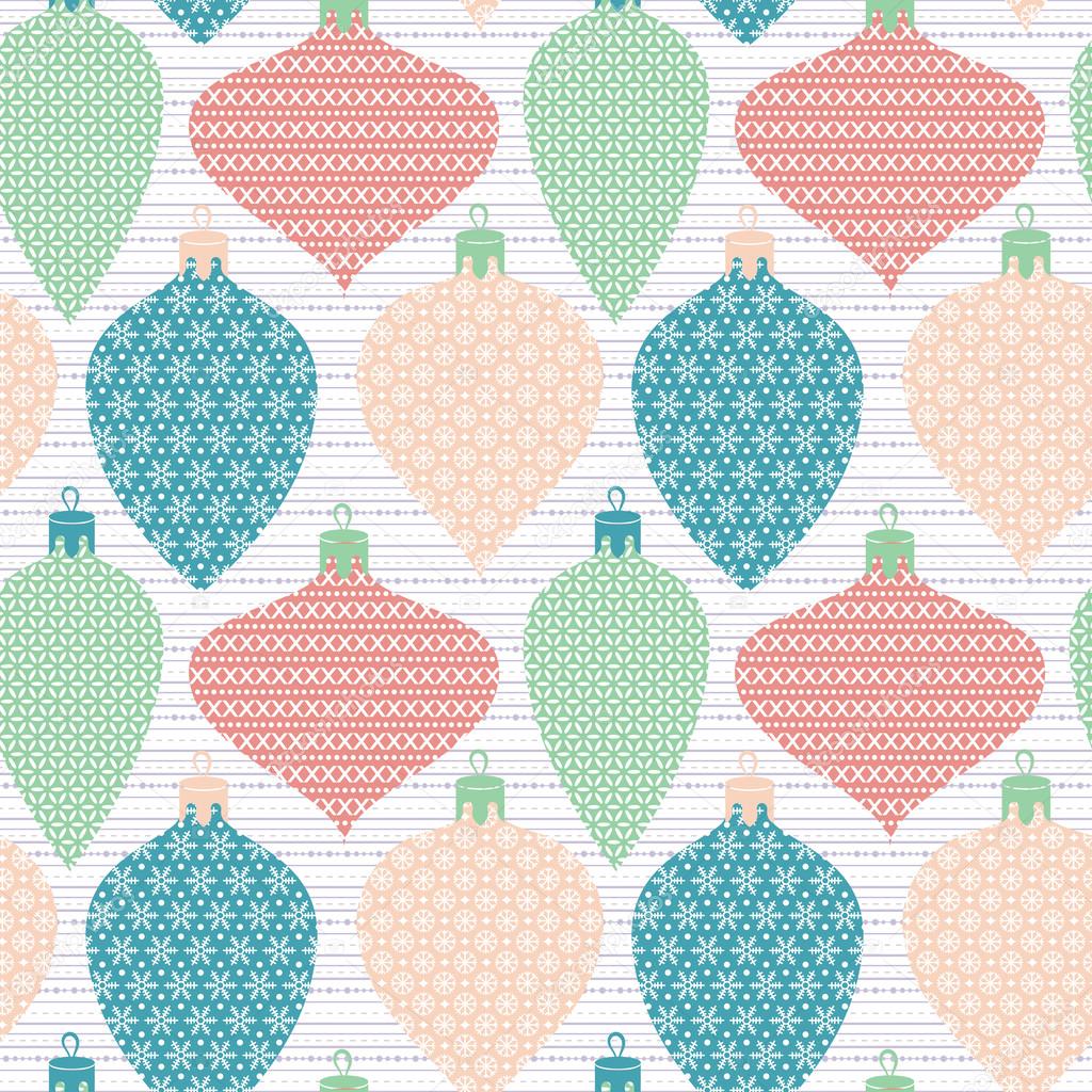 Seamless pattern with christmass balls